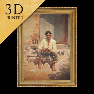 3D Printed &quot;Caipira Picando Fumo&quot; Painting by Jose Ferraz de Almeida Junior