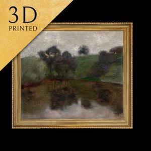 Paisagem de Franz von Stuck, impressa em 3D com textura e pinceladas parece uma pintura a óleo original.