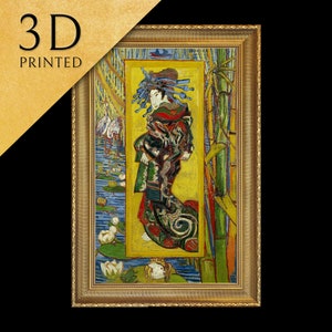 Cortigiana secondo Eisen di Vincent Van Gogh, stampata in 3D con texture e pennellate sembra un dipinto ad olio originale