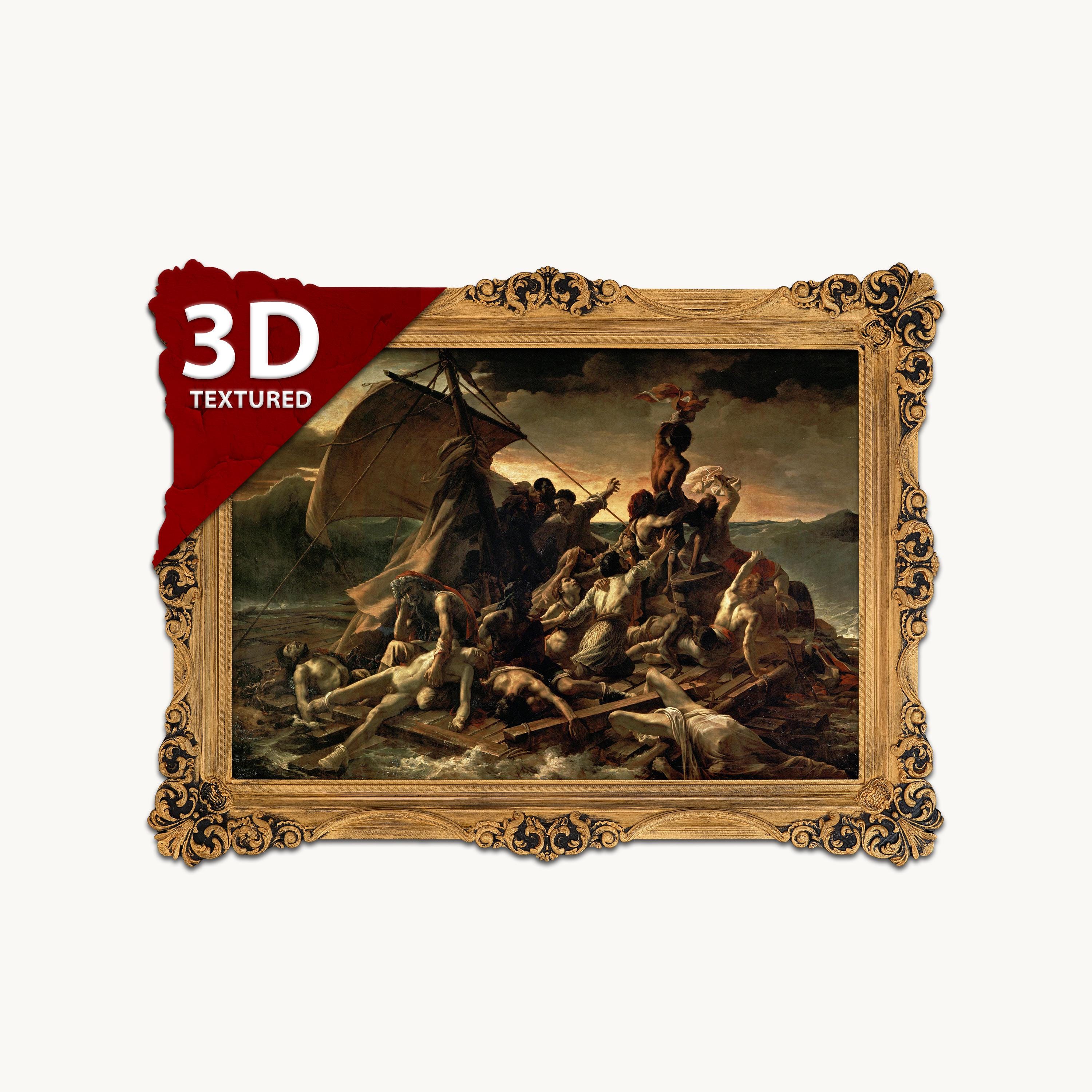 The Raft of the Medusa 3D Print: Textured Oil Painting The Raft of the Medusa 3D Print: Textured Oil Painting