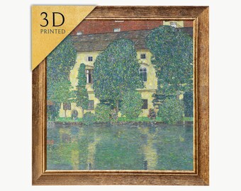 Gustav Klimt Schloss Kammer Print: 3D Textured Oil Painting Reproduction