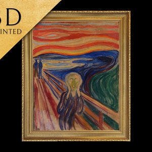 The Scream by Edvard Munch, 3d Printed with texture and brush strokes looks like original oil painting