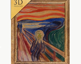 The Scream by Edvard Munch: 3D Textured Print - Etsy Canada