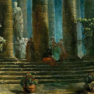 The Bathing Pool by Hubert Robert: 3D Textured Art Print - Etsy