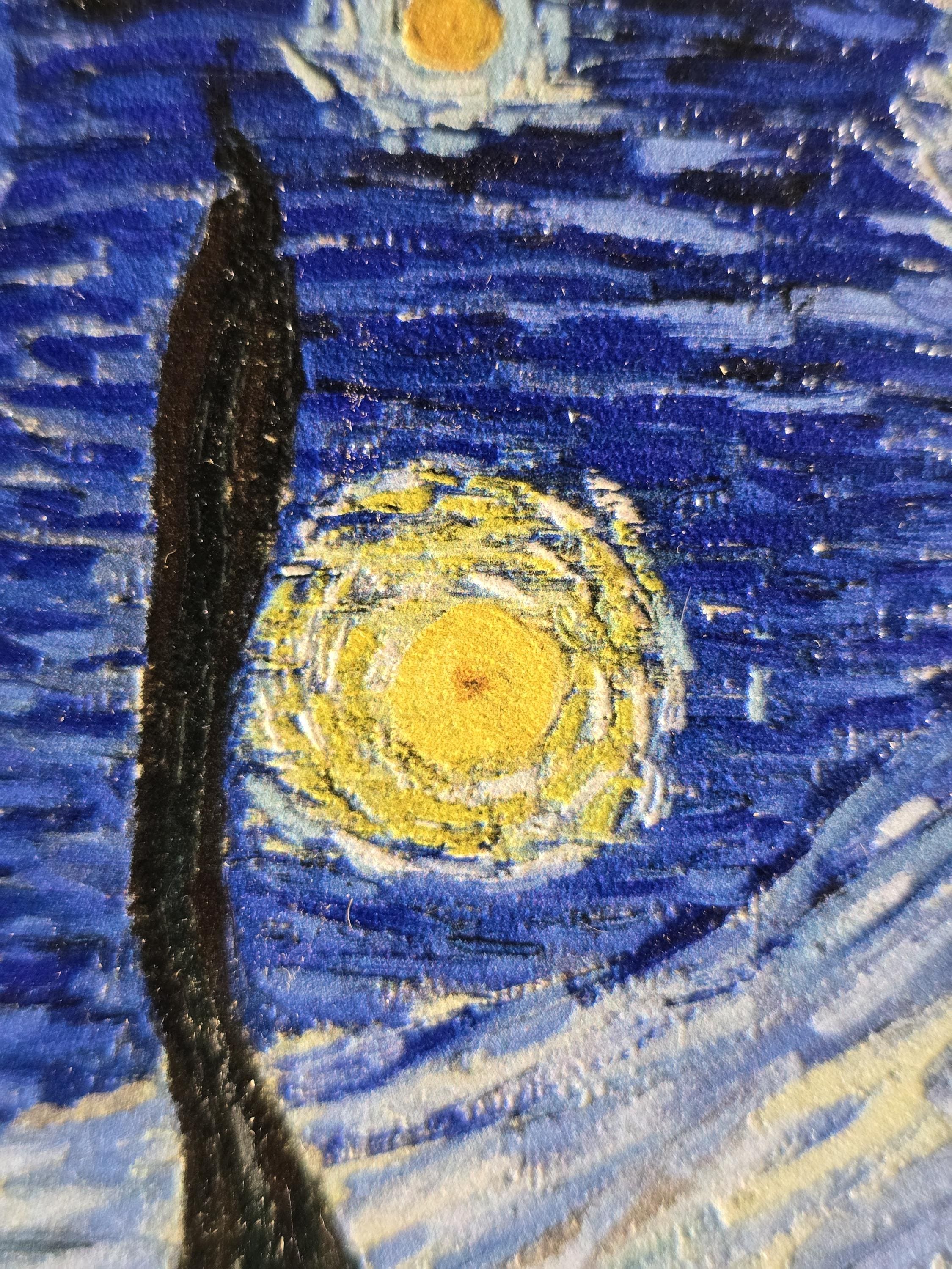 3Dプリントされたゴッホの「星月夜」：質感のある筆致アート - Etsy 日本