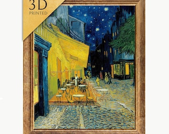 ゴッホ「夜のカフェテラス」キャンバスアート：印象派レプリカ（50 x