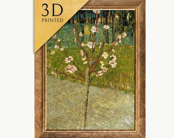 アーモンドの花が咲いた枝 - ヴィンセント・ヴァン・ゴッホの手描きの