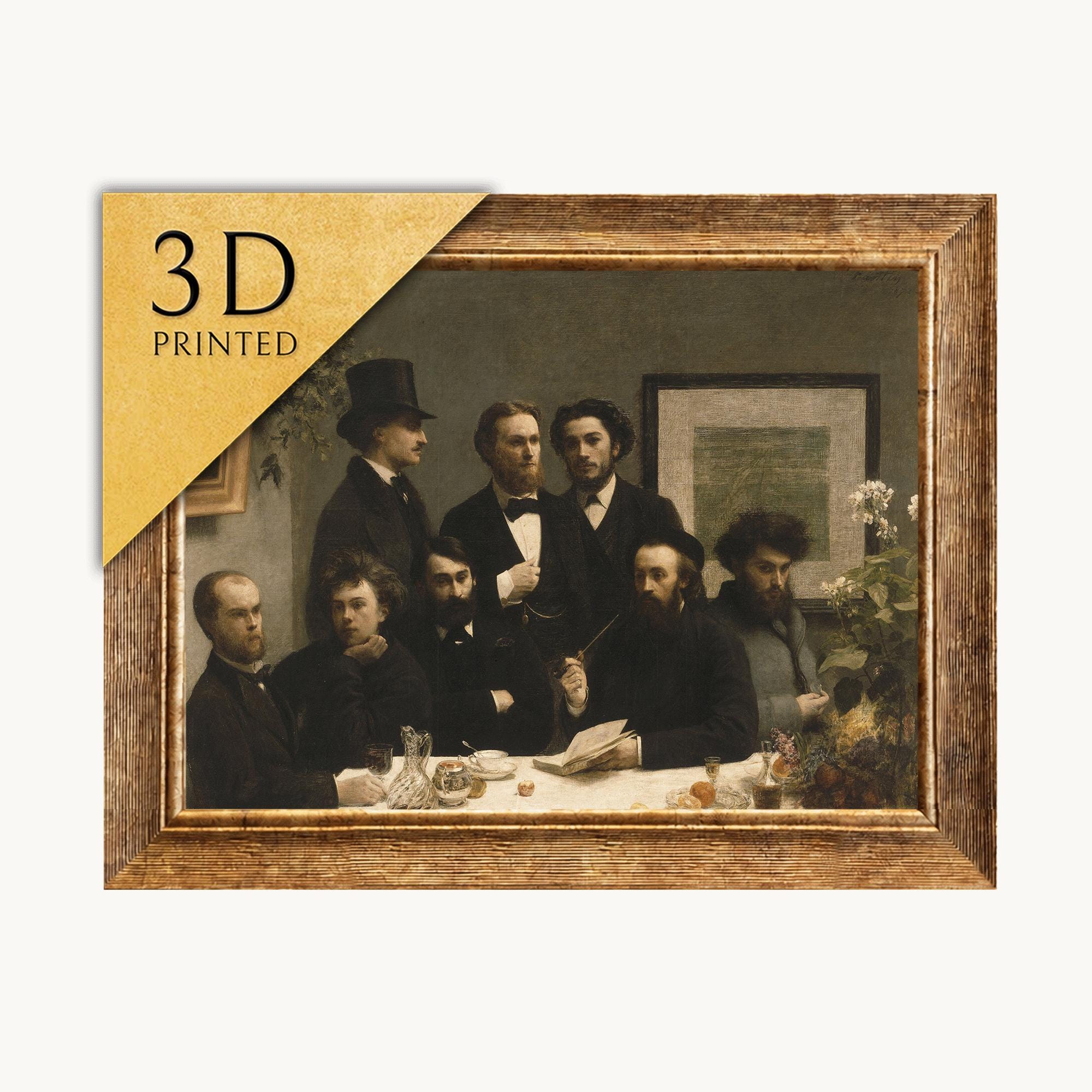 Henri Fantin Latour 'by the Table 1872' 3D Printed Painting - Etsy
