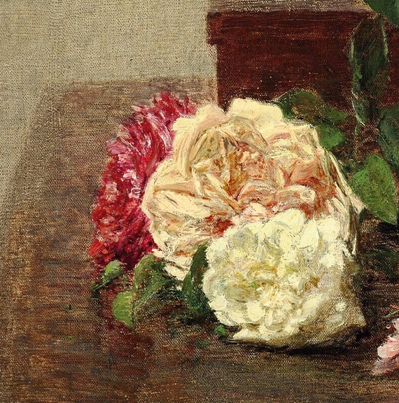 Panier De Roses by Henri Fantin-latour, 3d Printed With