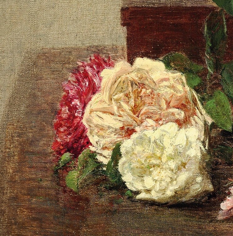 Henri Fantin-latour Rose Print: 3D Textured Floral Still Life - Etsy