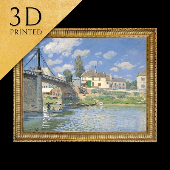 Alfred Sisley Art poster シスレー Alfred Sisley 'the Bridge' 3D Textured Print: Impressionist