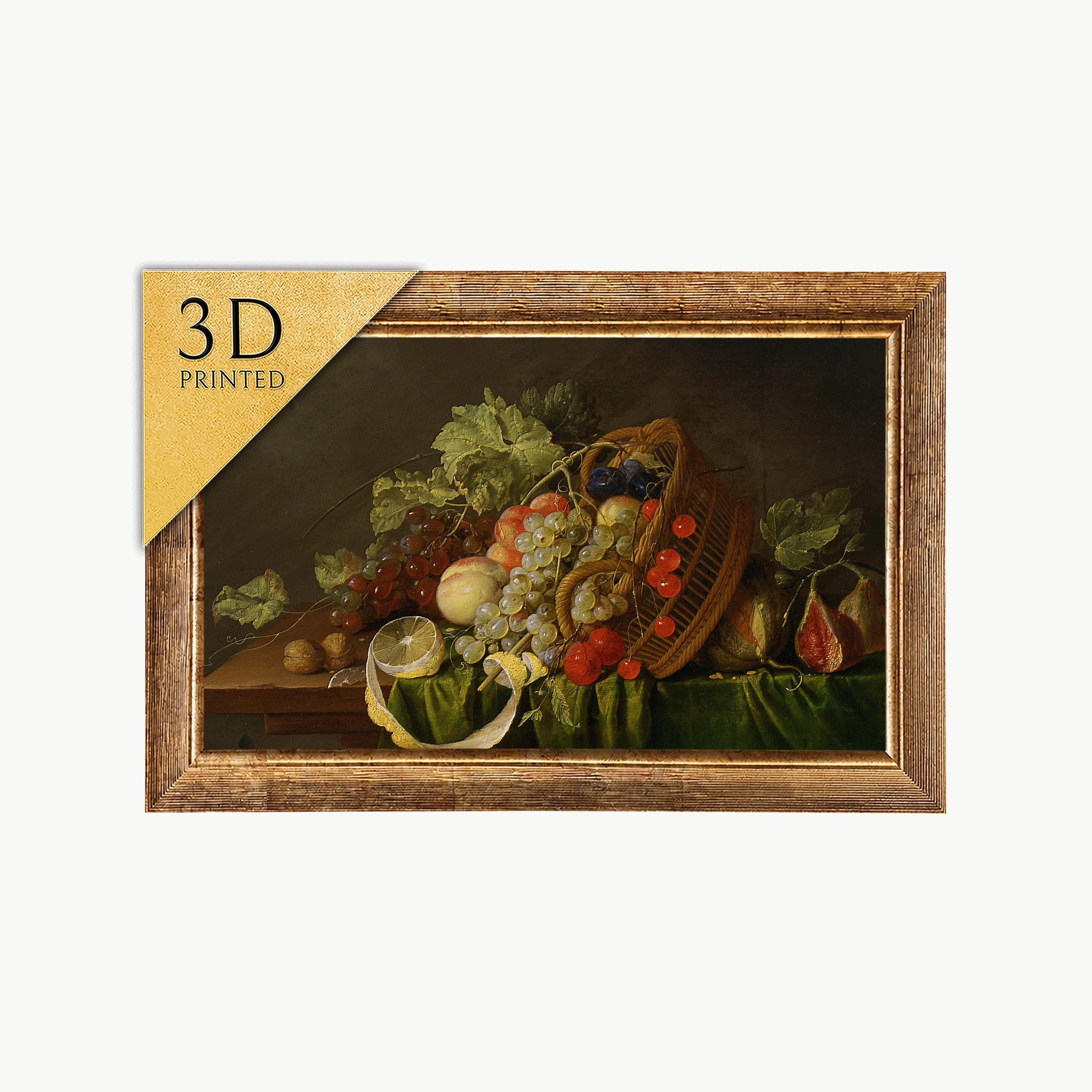 コルネリス・デ・ヘーム作「果物の静物画」：テクスチャ加工を施した3D