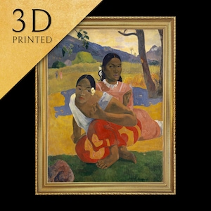 When Will You Marry? by Paul Gauguin, 3d Printed with texture and brush strokes looks like original oil painting.