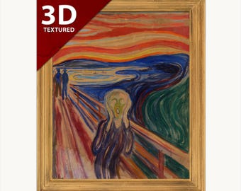 マリアージュの叫び The Scream by Edvard Munch: 3D Textured Print - Etsy 日本