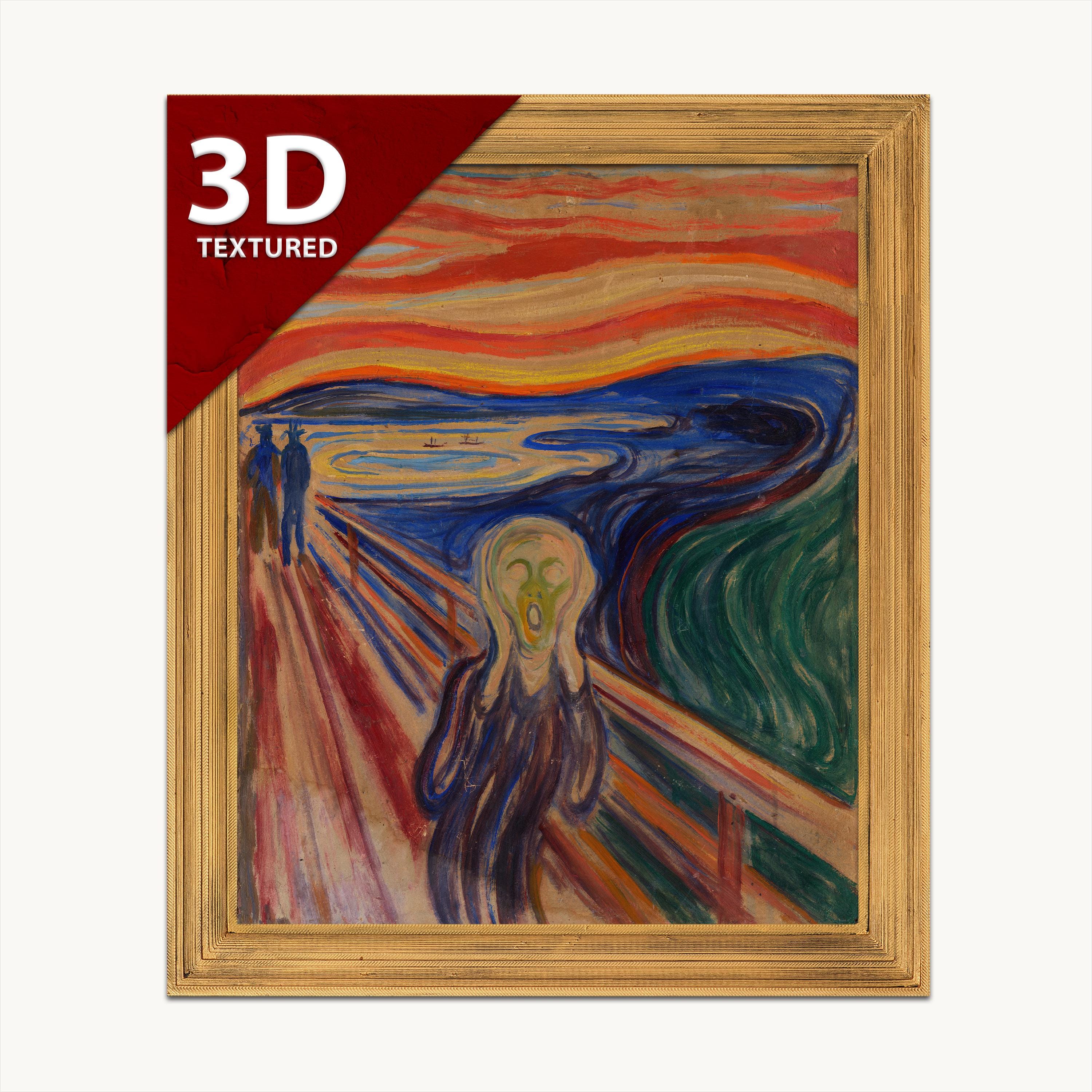 The Scream by Edvard Munch: 3D Textured Print - Etsy 日本