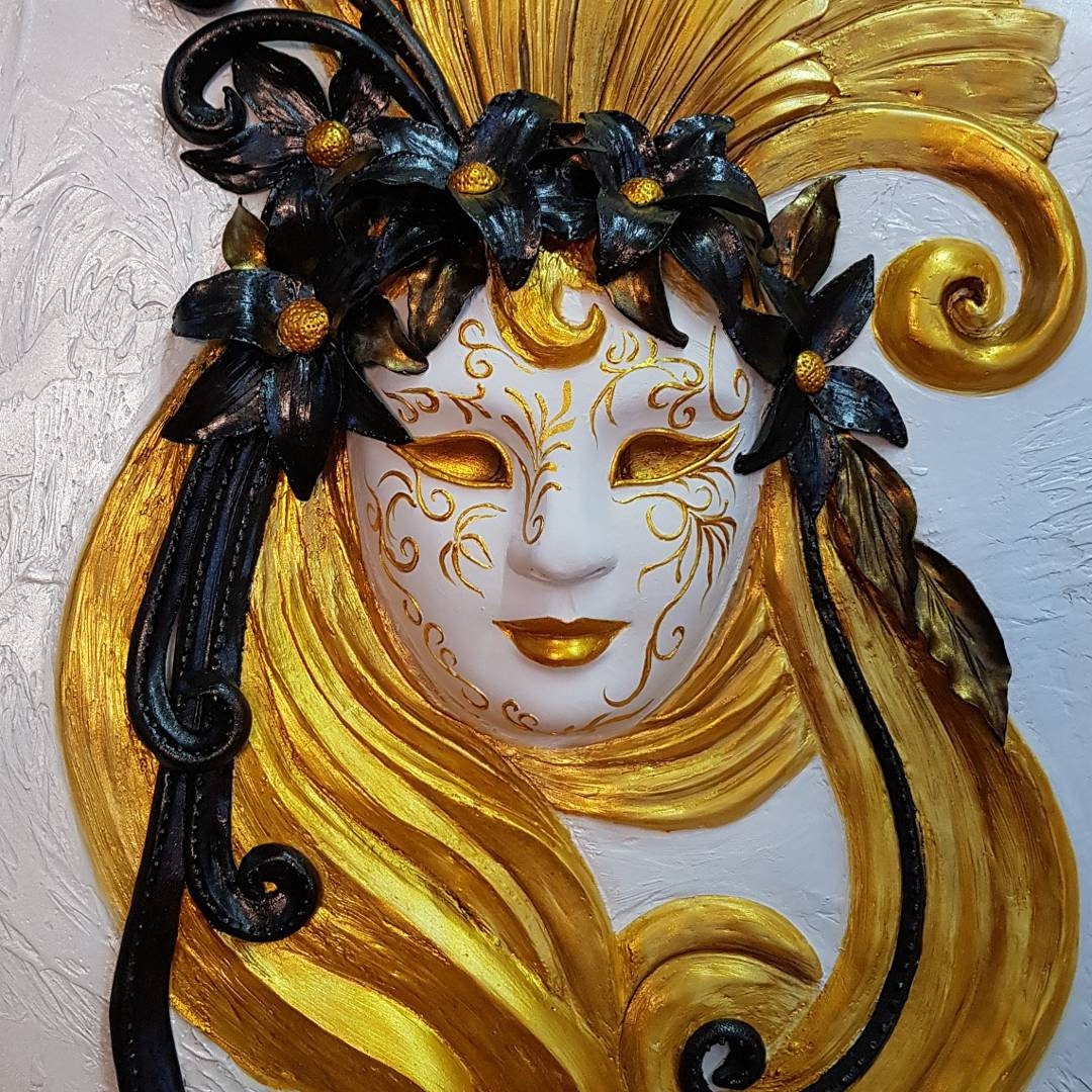 Large 3D Sculpture wall art Mask Wall decor for Etsy