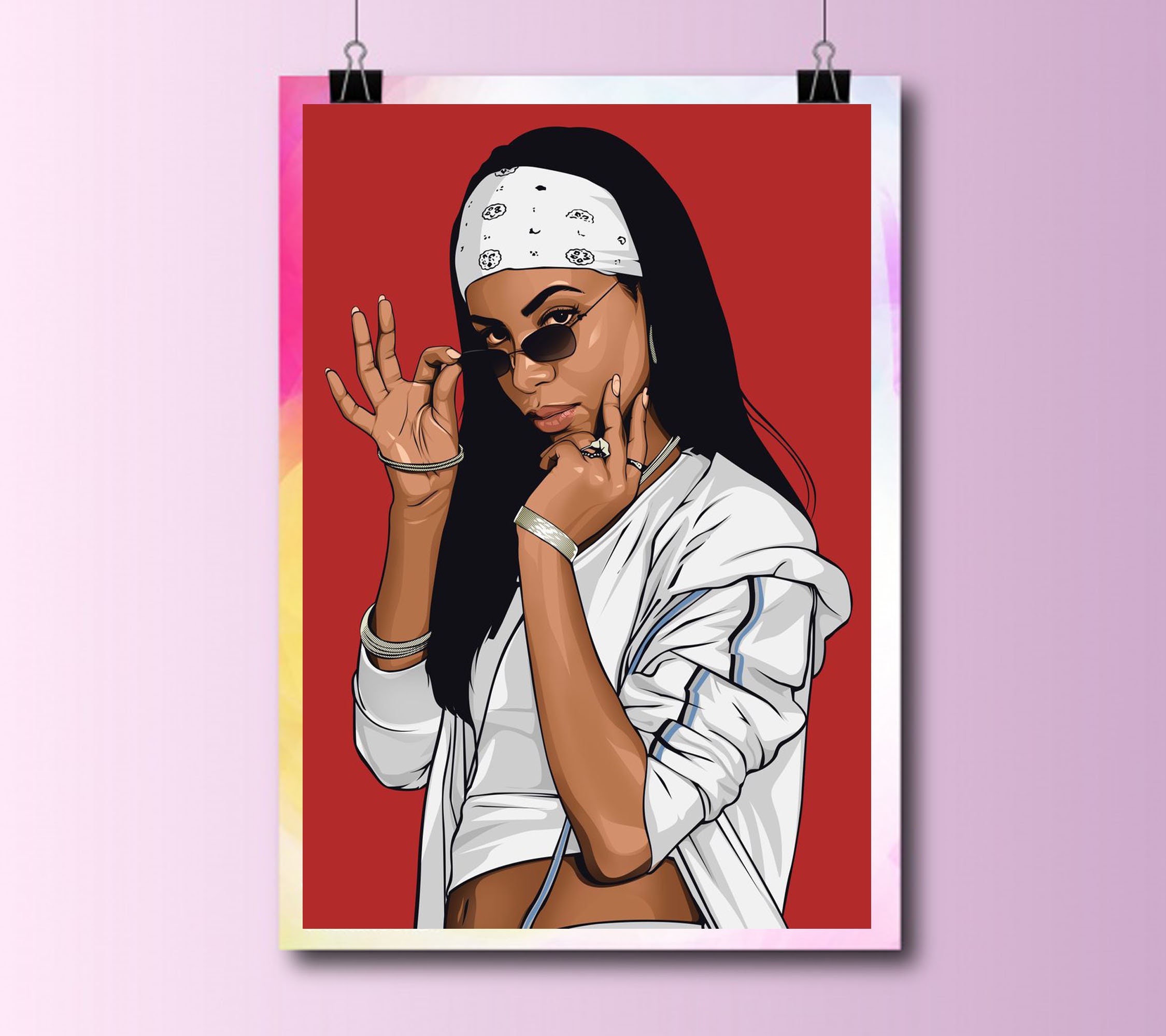 Aaliyah Poster Art Music Poster Wall Decor Art | Etsy