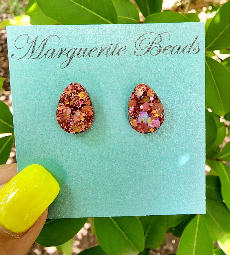 Pink Easter Earrings Easter Studs Marguerite Beads Etsy Australia