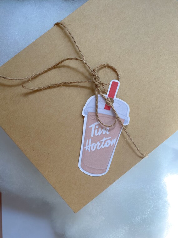 Tim Hortons Christmas Gift Tags Santa Labels Tim Lovers Etsy