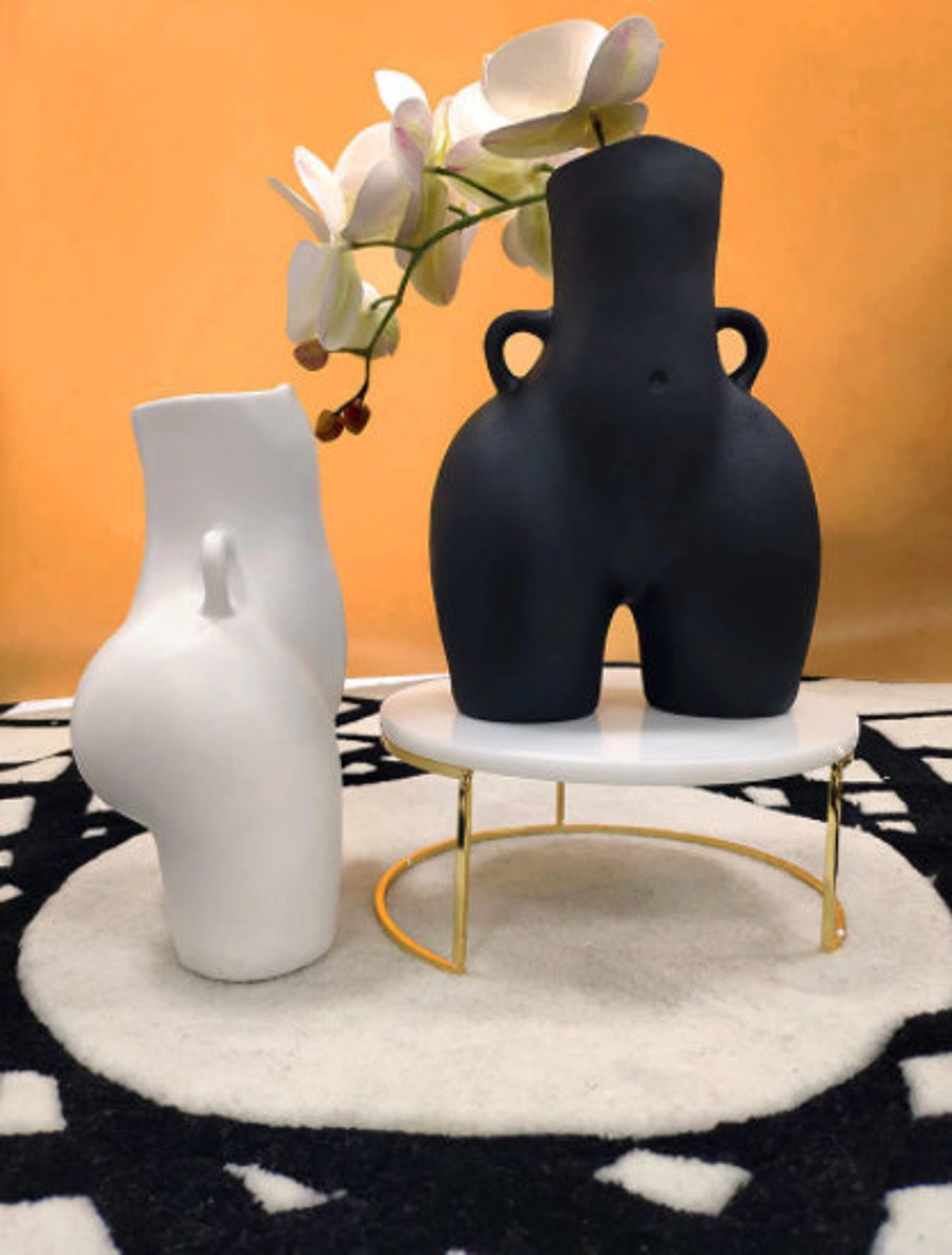 Modern Butt Vase Ceramic Vases for Flowers Creativity Human Etsy