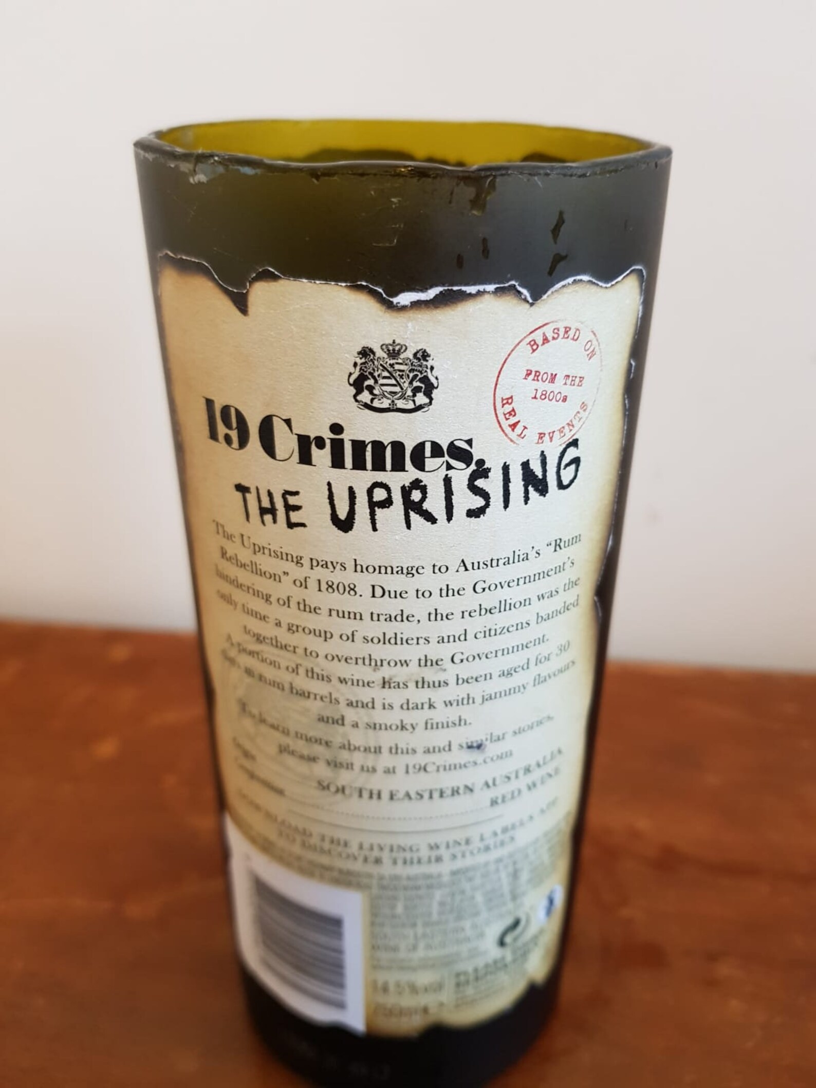 19 Crimes wine bottle vase Etsy