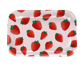 11&quot;x7&quot; Strawberry Rolling Tray | Metal Rolling Tray
