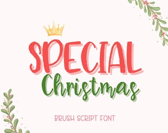 Handwriting Script Fonts, Christmas Fonts, Neat Handwritten Font, Brush Fonts, Digital Fonts, Canva Fonts, Procreate Font, Special Christmas