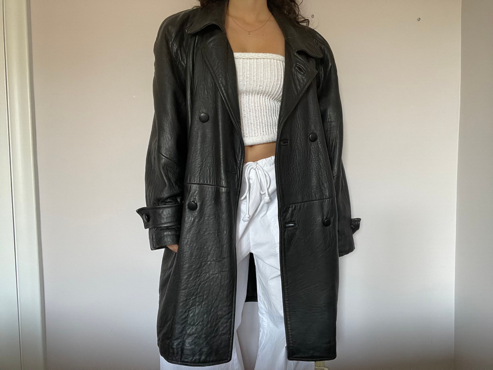 Vintage Danier Leather Trench - Etsy