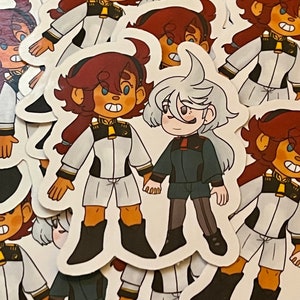 Gundam the Witch from Mercury Sulemio and Chuchu Glossy Vinyl Sticker