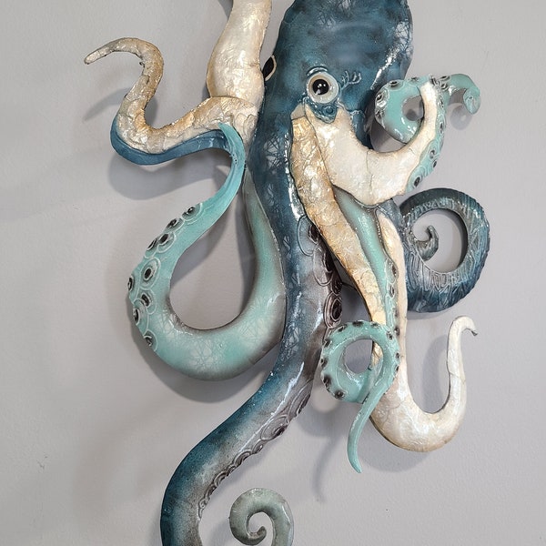 Octopus Metal Wall Art Home Decor Unique Gifts Handmade Present Gift Ideas Patio Decor Beach Decor Livingroom Decor Bathroom Decor Kraken