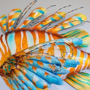 Lionfish Beach House Home Decor Nautical Metal Wall Art Tropical Home & Garden Decor image 4