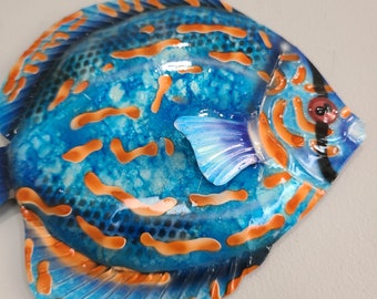 Metal Wall Hanging Home Decor Living Room Wall Art Bathroom Beach Theme Tropical Wall Decor Beach Theme Unique Gift Ideas Sea Life Decor