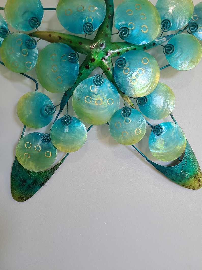 Starfish Tropical Metal Wall Art Coastal Beach Theme Home Decor Sea ...