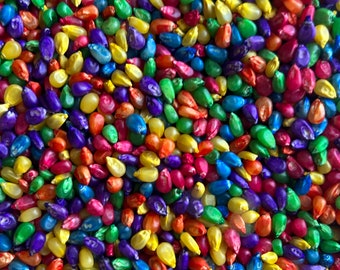 Rainbow Colored Popcorn, Sensory bin filler, sensory play