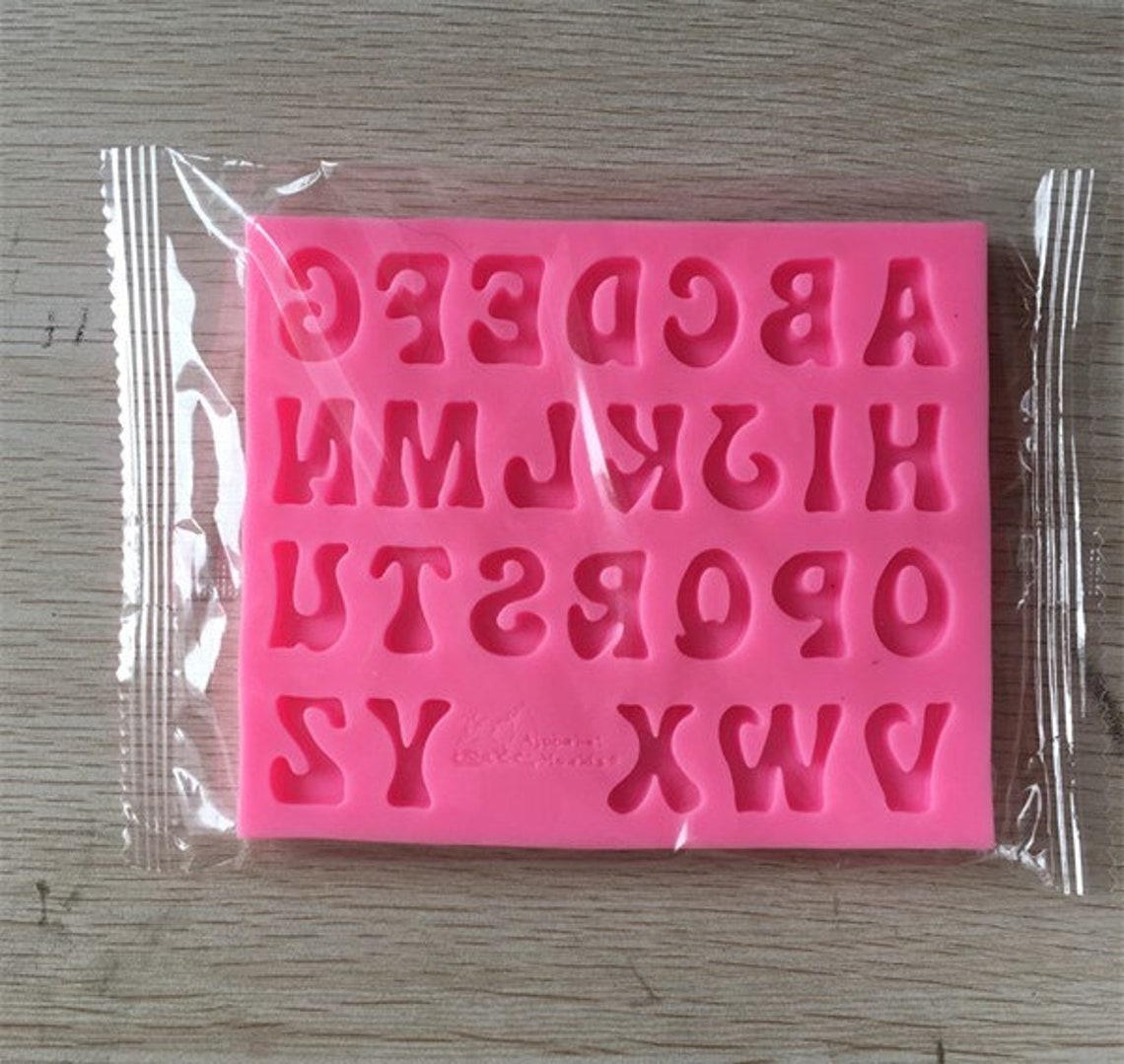 Groovy Letter Alphabet Silicone Mold for Resin Chocolate Etsy
