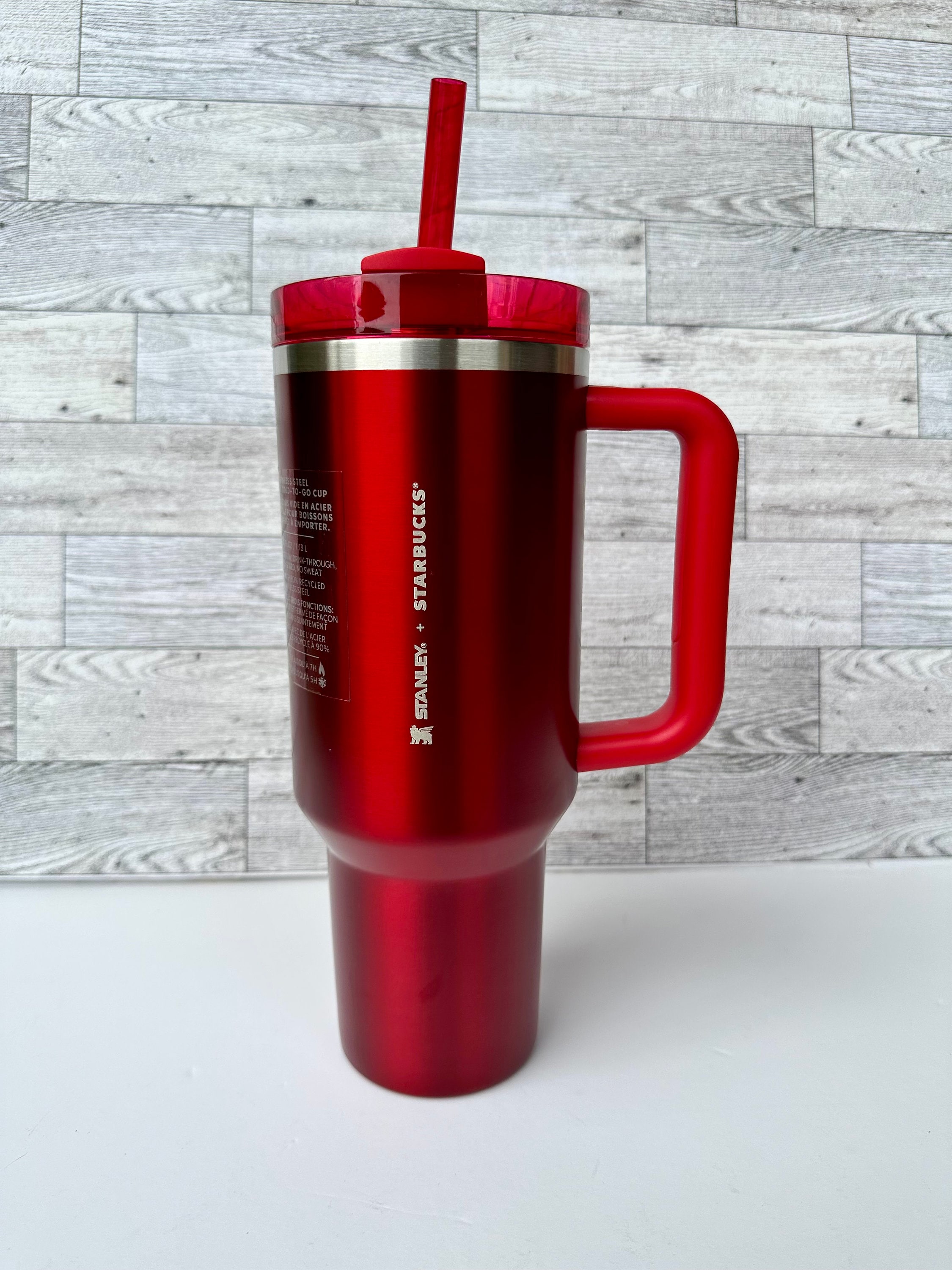 Starbucks Christmas cup Stanley collaboration black and red SS Tumbler  Straw Cup