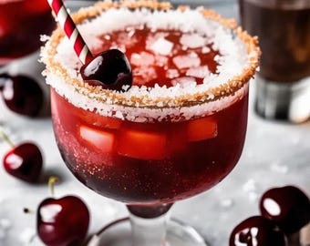 Cocktail Rimmer Cherry Coconut: Sale per Margarita Dolce e Salato, Zuccheri per Cocktail, Serata tra Ragazze, Decorazione del Bicchiere