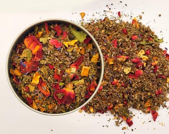 Mezcla de té de hierbas "Poción de Bruja": Salud femenina, hoja de frambuesa y sauzgatillo, té menstrual, té de apoyo hormonal para mujeres.
