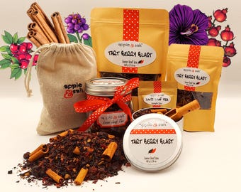 Tart Berry Blast Loose Leaf Tea: Black Tea, Hibiscus, Cinnamon, Rooibos Blend