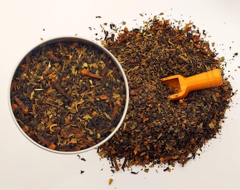 Spiced Mint Black Tea: Cloves, Peppermint, Orange Pekoe Loose Leaf (High Caffeine)