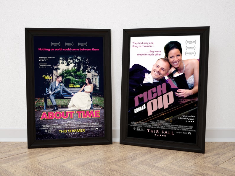 Personalisiertes Filmposter Personalisierte Kunstdrucke Familie Druckbare Wandkunst Jubiläumsgeschenke Wandkunst Valentinstag Geschenke Hochzeitsgeschenk Bild 3