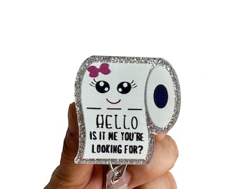 Is It ME You're Looking For Badge Reel Retractable, Funny Badge Reel, Nurse Teacher Gift, Interchangeable ID Badge Holder