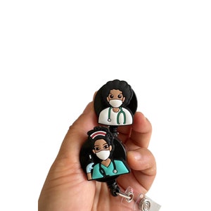 Nurse Badge Reel, Doctor Surgeon Retractable Badge Holder, ID Badge Reel, ID Badge Holder, Stethoscope ID Tags