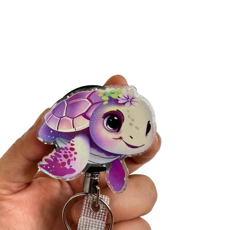 Retractable Turtles Sea Turtle Retractable Badge Reel, Cute Turtle Badge Reel, Nurse Badge ...