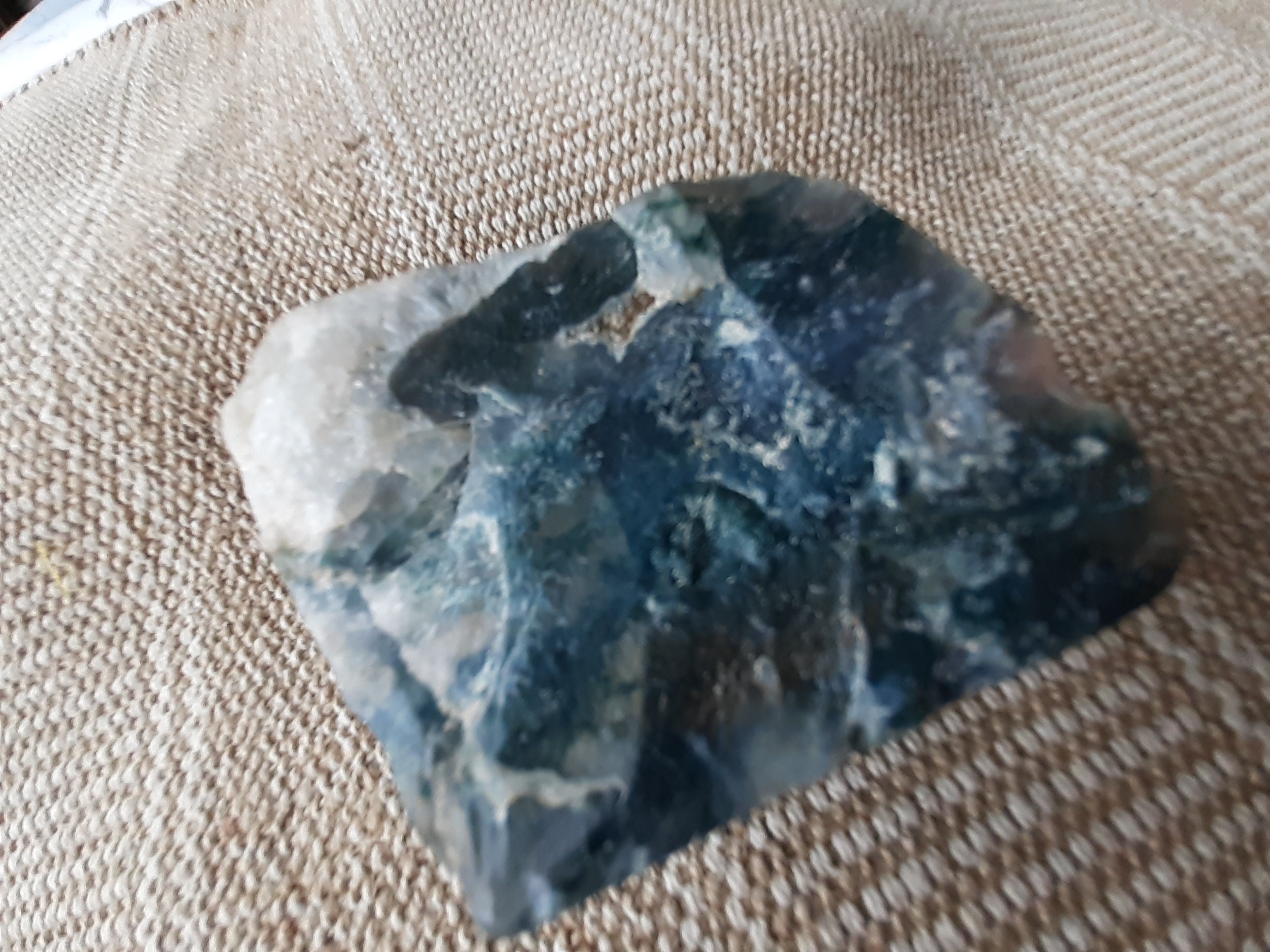 Natural Australian Moss Agate piece polished on 2 sides | Etsy