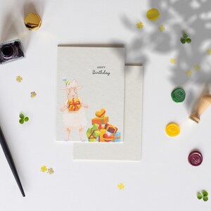 10 Stück | Grußkarte "Happy Birthday" Schaf