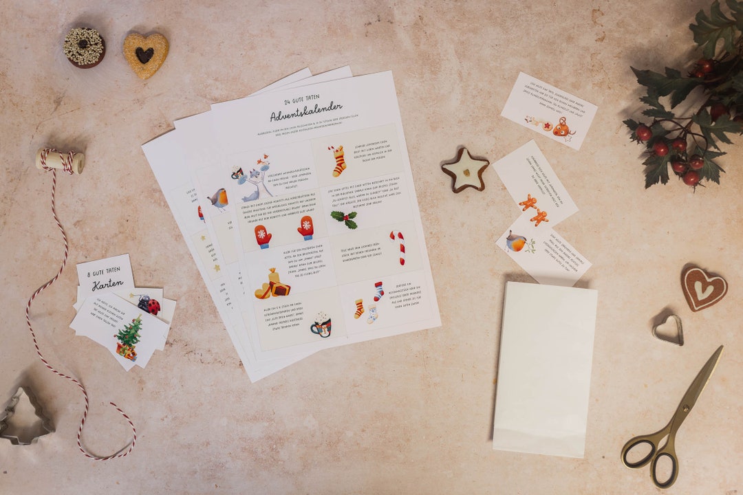 24 Good Deeds Advent Calendar Etsy