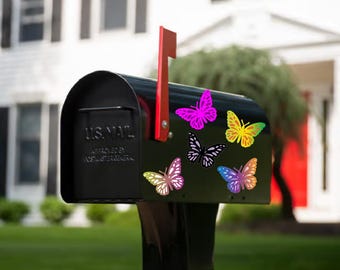 Mailbox Butterfly Magnets – Set of 5 Colorful Butterflies – 2.75 Inches Wide – Refrigerators, Mailboxes & Metal Doors