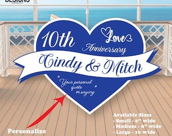 Anniversary Cruise Ship Cabin door decorations Magnet: Custom Celebration Decor