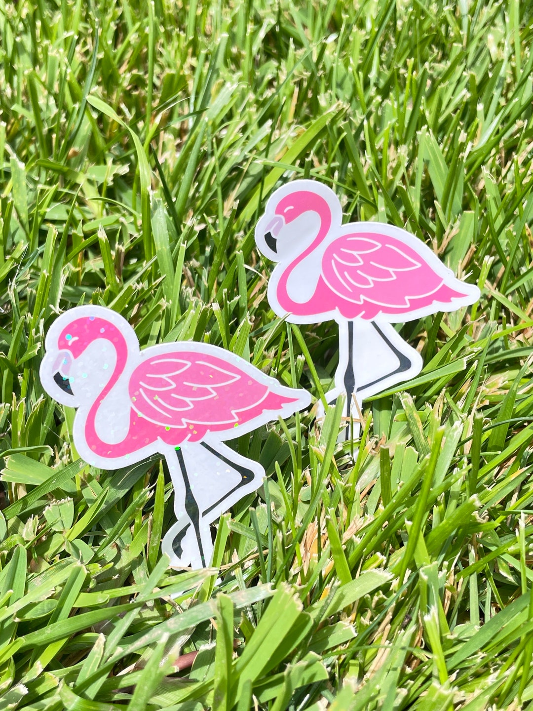 Iridescent Flamingo Sticker: Waterproof Hot Pink Decal - Etsy